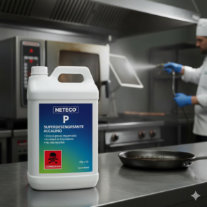 NETECO - P DESENGRASANTE ENERGICO PARA COCINAS,HORNOS,PLANCHAS...